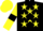 Silk - Black, Yellow stars, Yellow sleeves, Black armlets and star on Yellow cap
