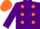 Silk - Purple, Orange spots, Purple sleeves, Orange cap