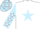 Silk - White, light blue star, light blue sleeves with white stars