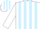 Silk - White and light blue stripes, white sleeves, light blue and white striped cap