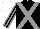 Silk - Black, grey cross sashes, striped sleeves, white cap