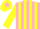 Silk - Pink and Yellow stripes, Yellow sleeves, Yellow cap, Pink star