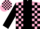 Silk - Light pink, black panel, black blocks on sleeves