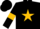 Silk - Black, gold star, gold armlets, black cap
