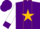 Silk - Purple, 'c' on gold star, white sleeves, gold star stripe, purple cuffs