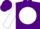 Silk - Purple, barn emblem in white ball, orange hoops on white sleeves, orange and purple cap