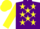 Silk - Purple body, yellow stars, yellow arms, yellow cap