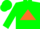 Silk - Green, orange triangle