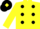Silk - Yellow, black spots, black cap, yellow diamond