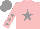 Silk - Pink, grey star, pink sleeves, grey stars and cap