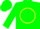 Silk - Green, yellow 'jl' in circle