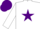 Silk - White body, purple star, white arms, purple cap