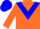 Silk - Orange body, blue chevron, orange arms, blue cap