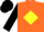 Silk - Orange body, yellow diamond, black arms, black cap