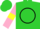 Silk - Lime Green, Black Circle, Pink, sleeves, Yellow armlets