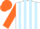 Silk - white, light blue stripes, orange sleeves and cap