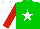 Silk - Green body, white star, red arms, white cap