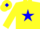 Silk - Yellow Body, Soft Blue Star, Yellow Arms, Yellow Cap, Soft Blue Diamond