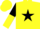 Silk - Yellow body, black star, black arms, yellow halved, yellow cap