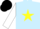 Silk - Light blue body, yellow star, white arms, black cap