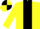 Silk - Yellow body, black stripe, yellow arms, black hooped, yellow cap, black quartered
