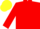 Silk - Red, yellow and black flames, yellow cap