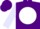 Silk - Purple, black emblem on white ball, lavender sleeves, purple cap