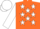Silk - Orange body, white stars, white arms, white cap