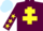 Silk - Maroon, Yellow Cross of Lorraine, Maroon sleeves, Yellow stars, Light Blue cap