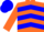 Silk - Orange, blue chevrons and cap