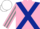 Silk - pink, dark blue cross belts, white arms, grey stripes, white cap