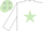 Silk - White, Light Green star, Light Green cap, White spots
