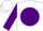 Silk - White body, purple disc, purple arms, white cap