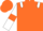 Silk - Orange body, white epaulettes, white arms, orange armlets, orange cap