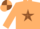 Silk - Beige, brown star, brown and beige quartered sleeves, brown and beige quartered cap