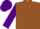 Silk - Brown, purple sleeves and cap