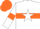 Silk - white, orange hoop and armlets, white star on orange cap