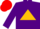 Silk - Purple, gold triangle, purple sleeves, red cap