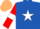 Silk - Royal Blue, White star, Red sleeves, White armlets, Beige cap