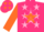 Silk - Hot pink, orange star, pink stars on orange sleeves