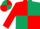 Silk - Red body, dark green quartered, red arms, red cap, dark green quartered