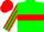 Silk - Green body, red hoop, red arms, green striped, red cap, green striped