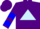 Silk - Purple, light blue triangle, blue chevrons on sleeves
