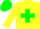 Silk - Yellow body, green saint andre's cross, yellow arms, green cap
