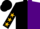 Silk - Black and purple halves, gold w, gold stars on sleeves