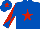 Silk - Royal blue, red star, diabolo on sleeves and star on cap