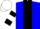 Silk - Blue, black stripe, white 's', black bars on sleeves, white cap