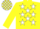 Silk - Yellow, white stars, check cap