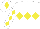 Silk - White, yellow triple diamond, yellow diamonds on sleeves, yellow diamond on cap