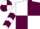 Silk - White and maroon (quartered), chevrons on sleeves